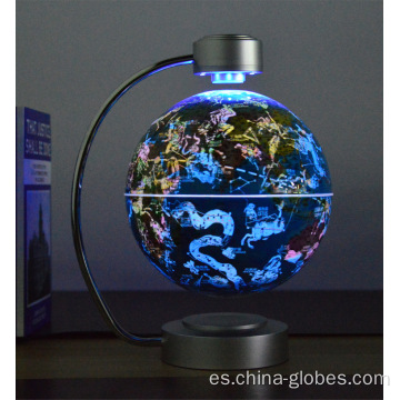 Gran globo terráqueo de plástico flotante iluminado